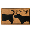 Funny Dog Greetings Welcome Mat for Front Door 30x17 Inch