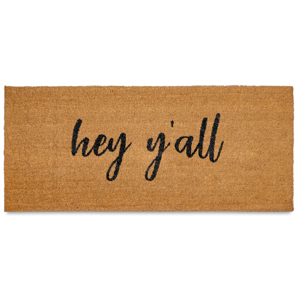 Hey Y'all and Hello There Coir Doormat Outdoor Rug