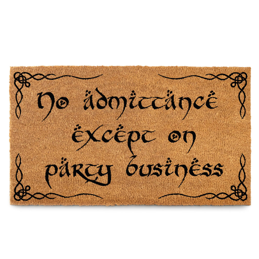 No Admittance Except On Party Business Coir Door Mat Outdoor 30x17