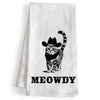Meowdy Kitchen Towel 18x24 Inch, Funny Black Cat Kitchen Towel