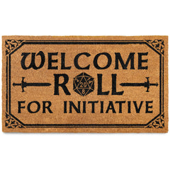 Roll for Initiative Door Mat Coir Outdoor 30x17 Inch