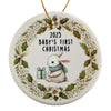 2025 Baby’s First Christmas Ornament 3 Inch