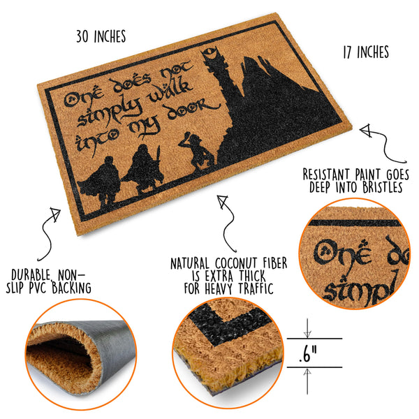 One Does Not Simply Walk to My Door Mat 30x17 Inch