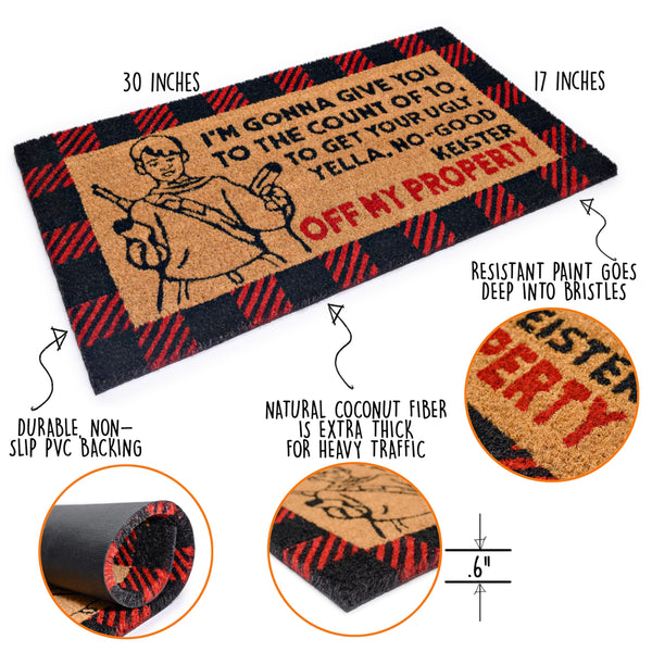 I'm Gonna Give You to the Count of 10 Door Mat 30x17 Inch