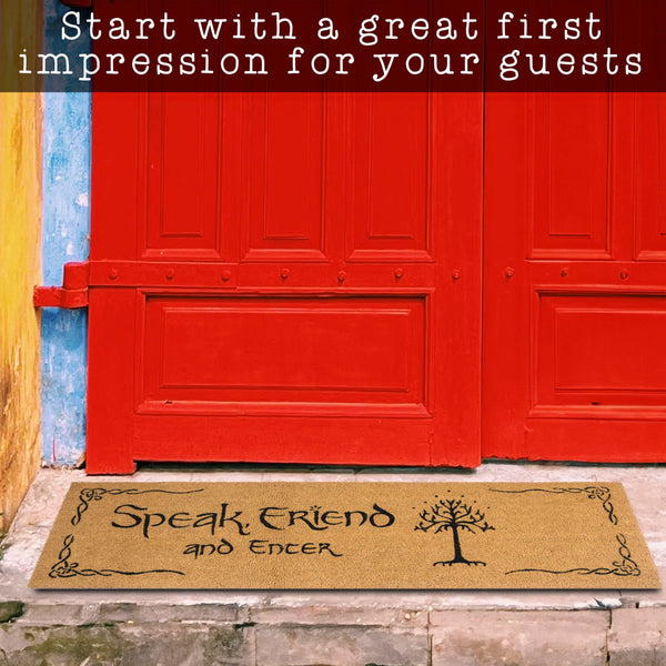 MAINEVENT Speak Friend and Enter Doormat 30x17 or 50x15 Inch