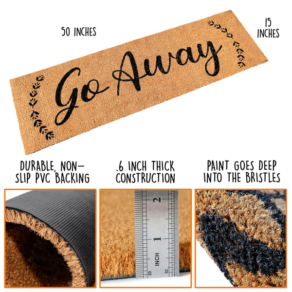 Go Away Doormat 50x15 Inch