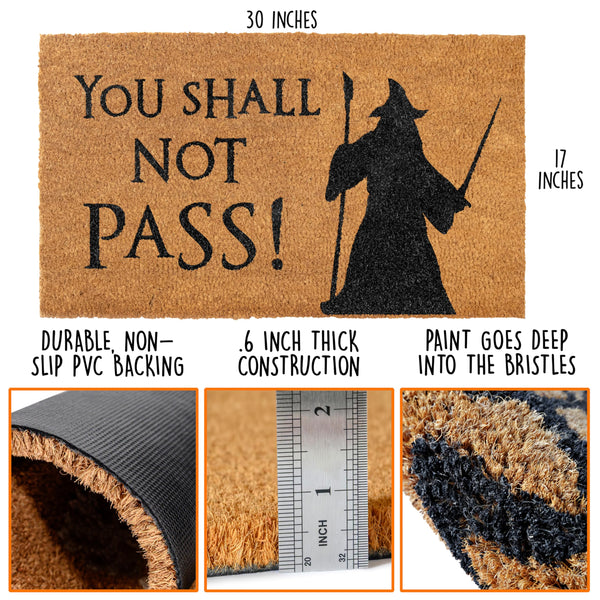 You Shall Not Pass Doormat 30x17 Inch