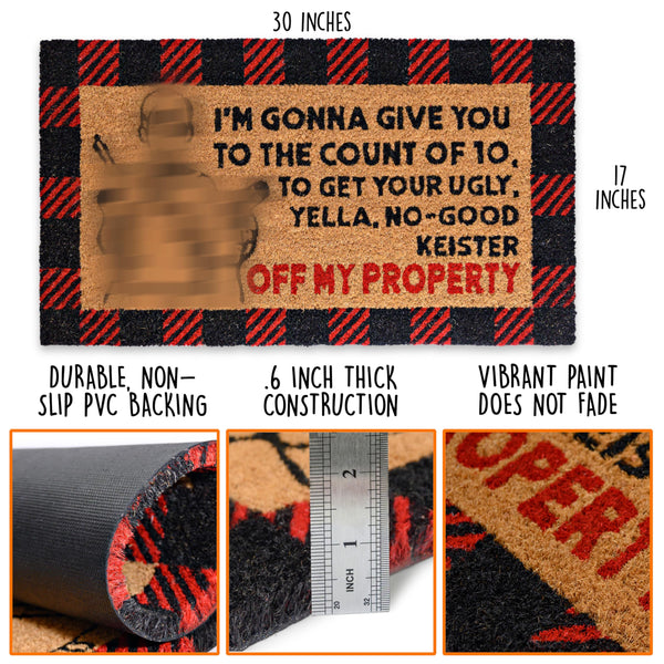 I'm Gonna Give You to the Count of 10 Door Mat 30x17 Inch