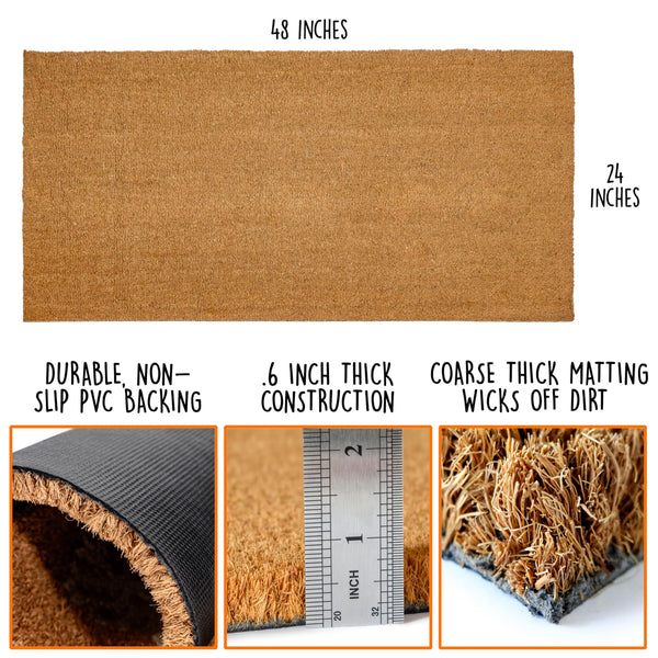 DIY Plain Coir Doormats in Bulk 48