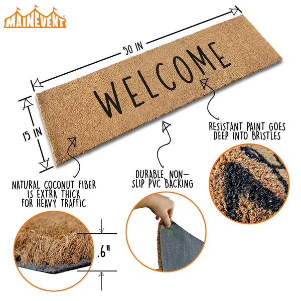 Welcome Long Door Mat 50x15 Inch