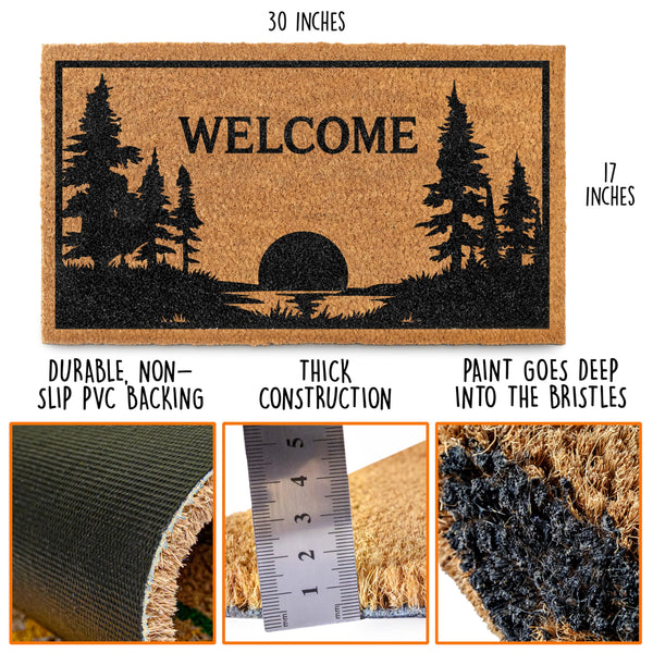 Lake House Cabin Door Mat 30x17 Inch