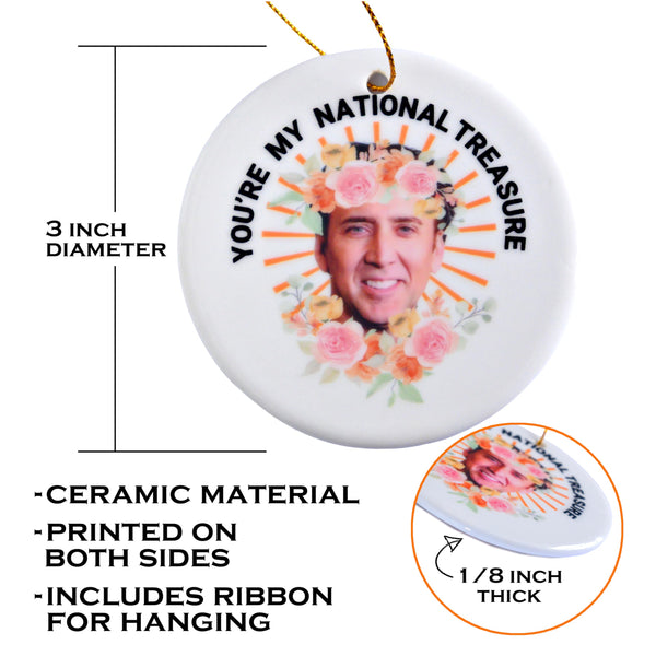 You're My Natural Treasure Funny Christmas Ornament 3 Inch