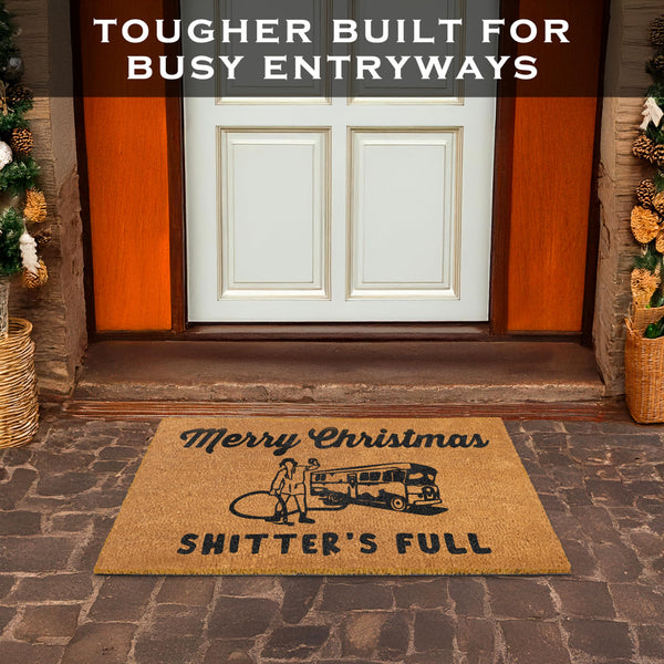Merry Christmas Shitter's Full Door Mat 30x17 Inch