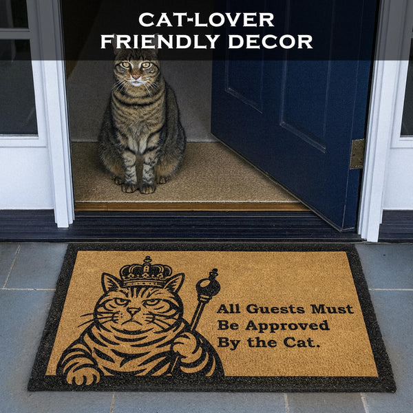 Black Cat Approved Doormat 30x17 Inch