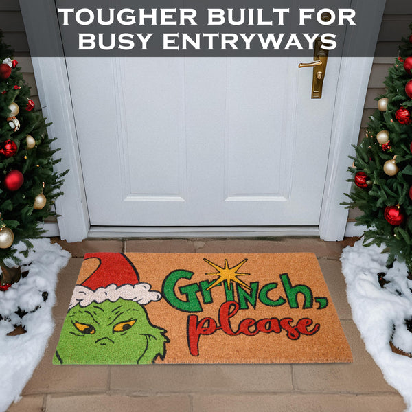 Grinch Please Door Mat Outdoor 30x17 Inch