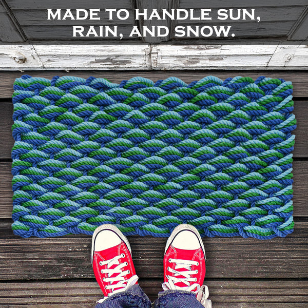 Lobster Rope Mat Seafoam 30x17 Inch