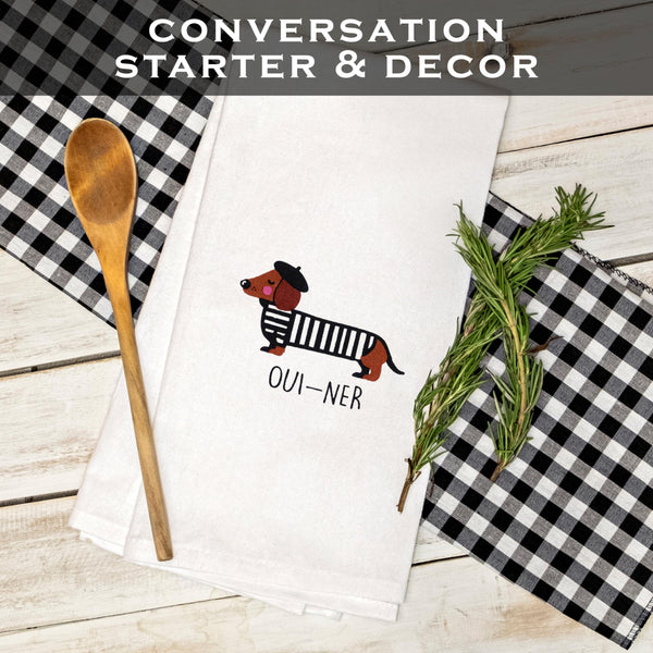 Ouiner Dachshund Kitchen Towel 18x24 Inch