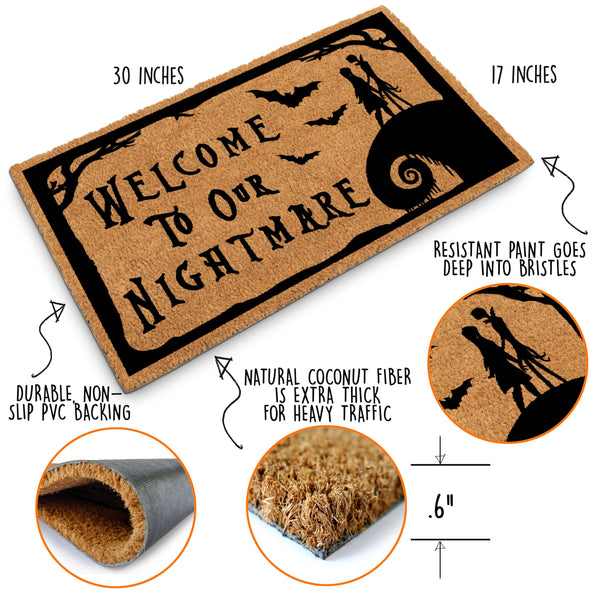 welcome to our nightmare coir outdoor rug mats doormat