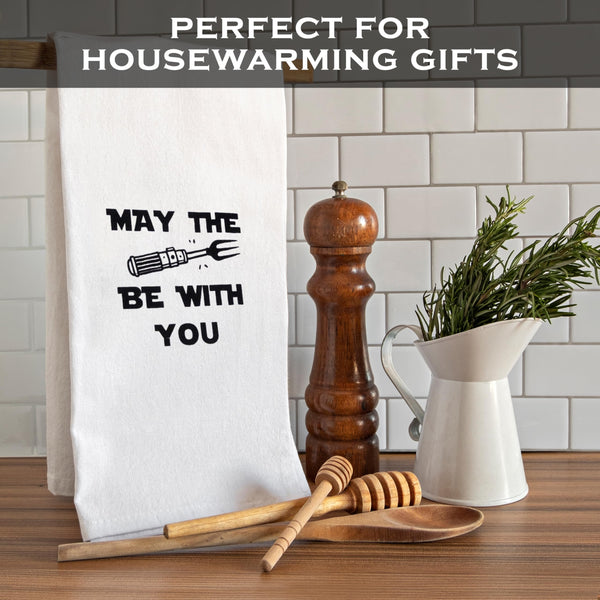 May the Fork Be with You Kitchen Towel 18x24 Inch