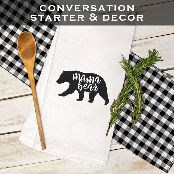 Mama Bear Grandma Kitchen Towel 18x24 Inch, Grandma Dish Towel