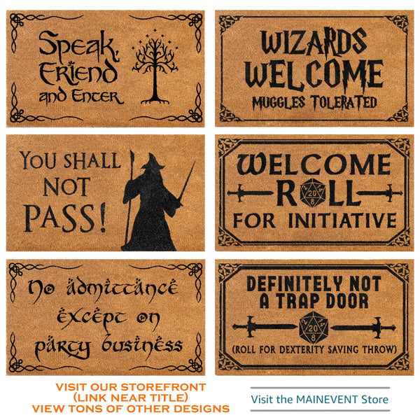 Wizards Welcome People Tolerated Door Mat 30x17 Inch, Nerd Welcome Mat Coir