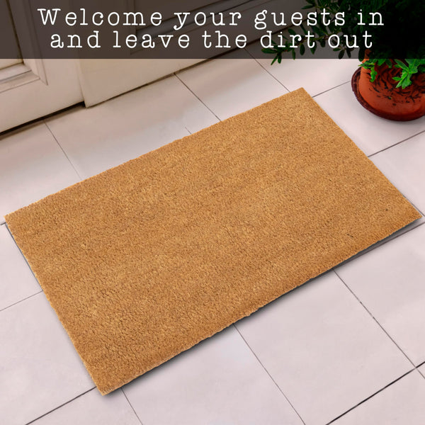 MAINEVENT Plain Blank Doormat Coir 30x17 Inch for Screen Printing