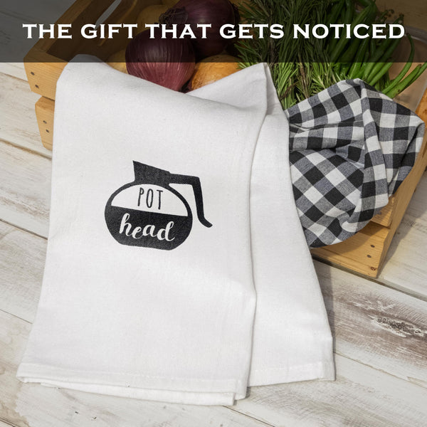 Pot Head Funny Kitchen Towel 18x24 Inch