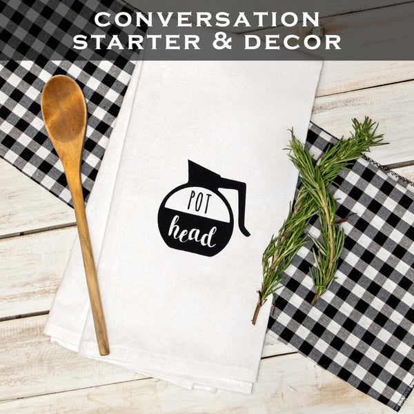 Pot Head Funny Kitchen Towel 18x24 Inch