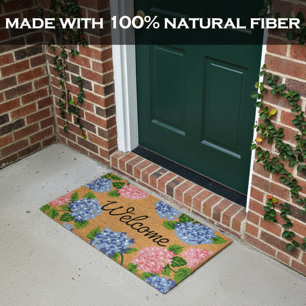 Hydrangea Door Mat 30x17 Inch