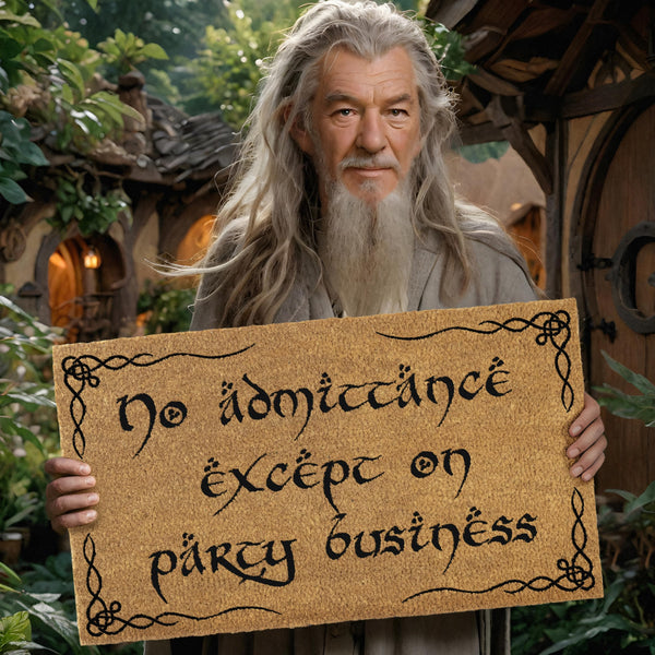 no admittance party business lotr coir outdoor rug mat