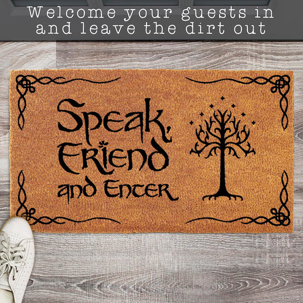 Speak Friend and Enter Doormat 30x17 Inch