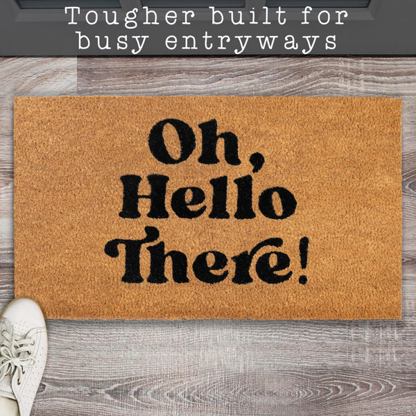 MAINEVENT Hey Y'all and Hello There Coir Doormat with Anti-slip Backing