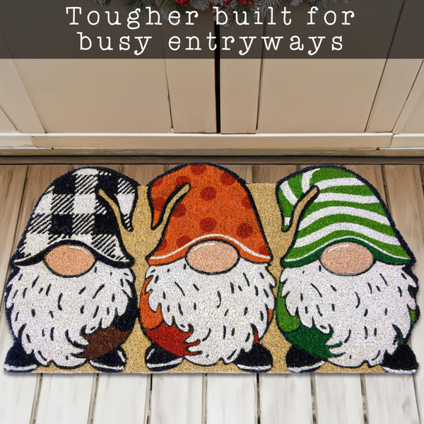 Gnome Fall Coir Door Mat 30x17 Inch
