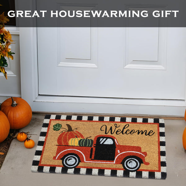 Welcome Fall Truck Door Mat 30x17 Inch
