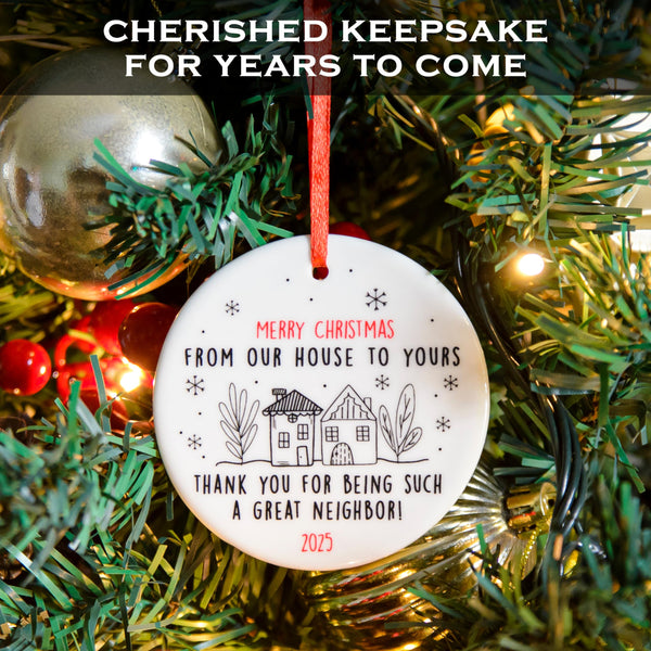 Merry Christmas from Our House to Yours Ornament 3 Inch