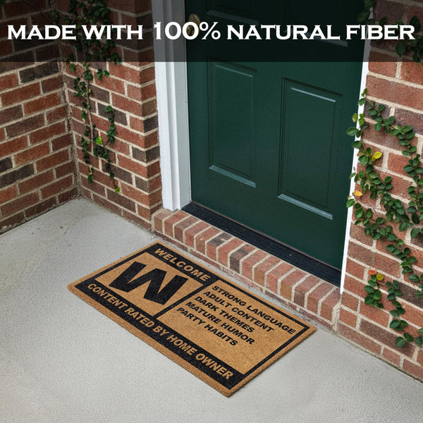 RGamer Mature Rating Door Mat Outdoor 30x17 Inch