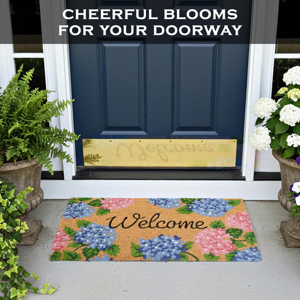 Hydrangea Door Mat 30x17 Inch