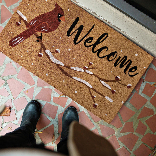 Cardinal Winter Doormat 30x17 Inch