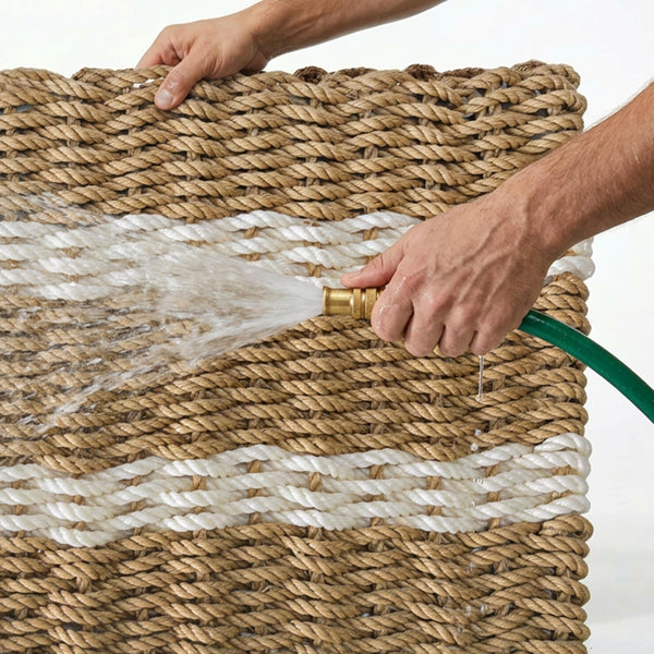 Lobster Rope Mat Shore Stripe 30x17 Inch