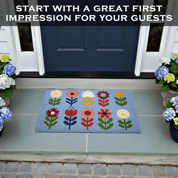 Floral Doormat 30x17 Inch