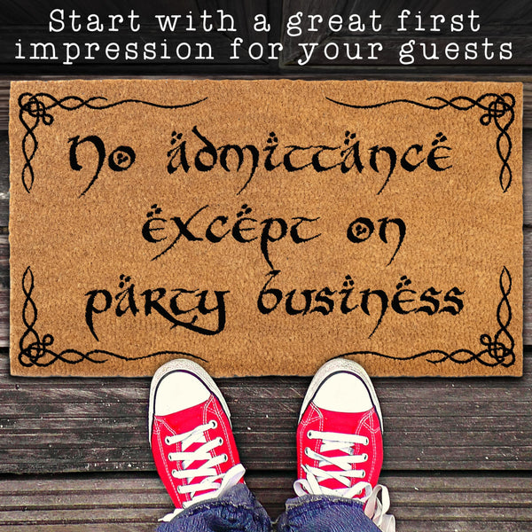 no admittance party business lotr coir outdoor rug mat