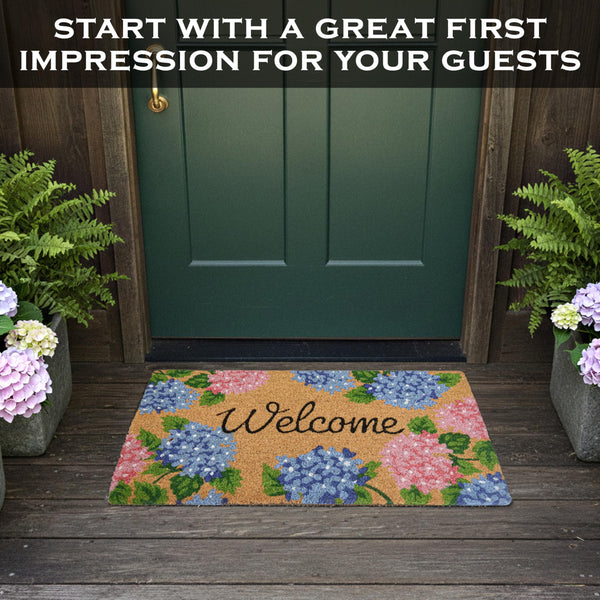 Hydrangea Door Mat 30x17 Inch