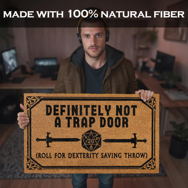 not a trap door LOTR Lord of the Rings Coir Door Mat outdoor Rug