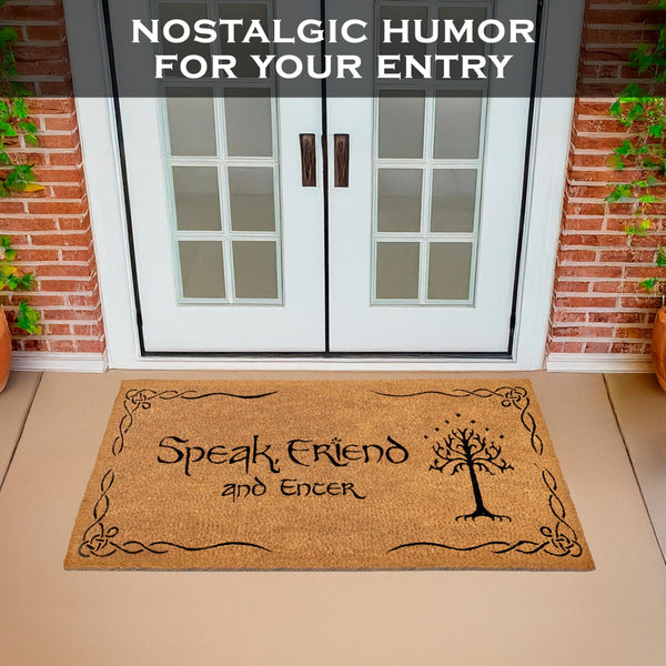 Speak Friend and Enter Doormat 48x24 Inch