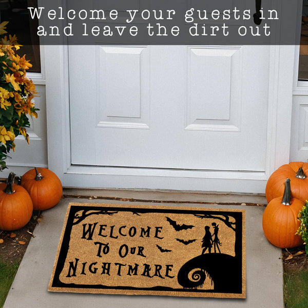 welcome to our nightmare coir outdoor rug mats doormat