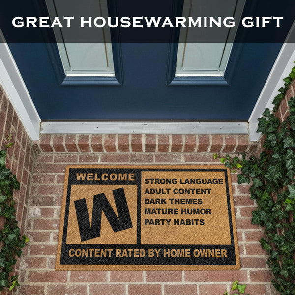 RGamer Mature Rating Door Mat Outdoor 30x17 Inch