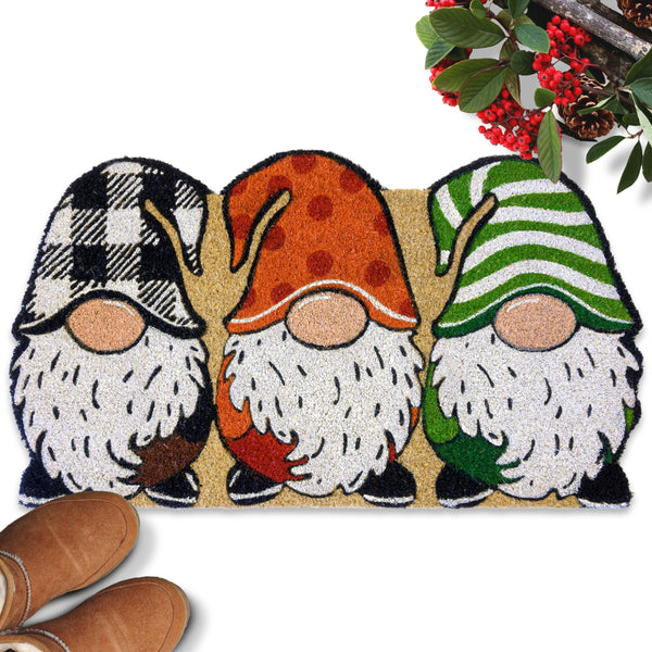 Gnome Fall Coir Door Mat 30x17 Inch