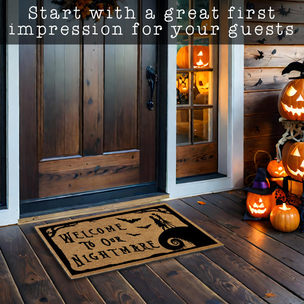 welcome to our nightmare coir outdoor rug mats doormat
