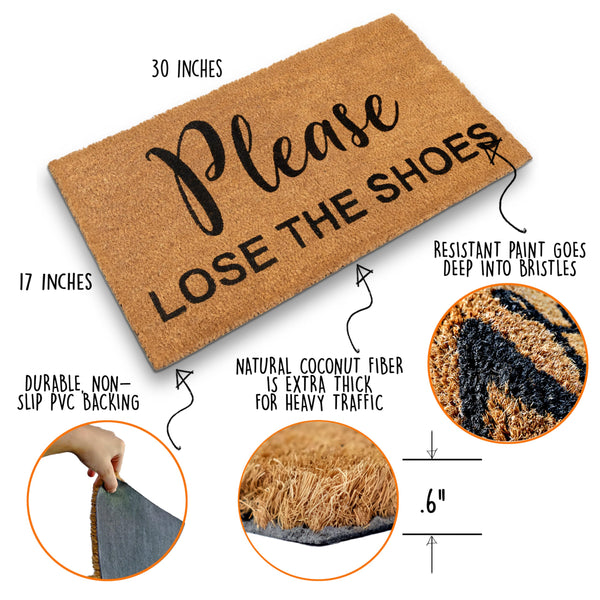 MAINEVENT Funny Lose the Shoes Coir Outdoor Mat