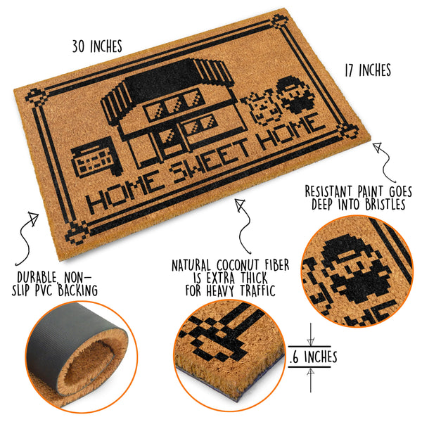 MAINEVENT Gamer Nerdy Coir Doormats Outdoor Mats Non-slip